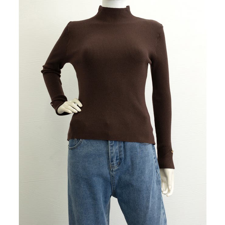 プチハイネックニットトップス 袖口ボタン | Miniministore | 詳細画像12 