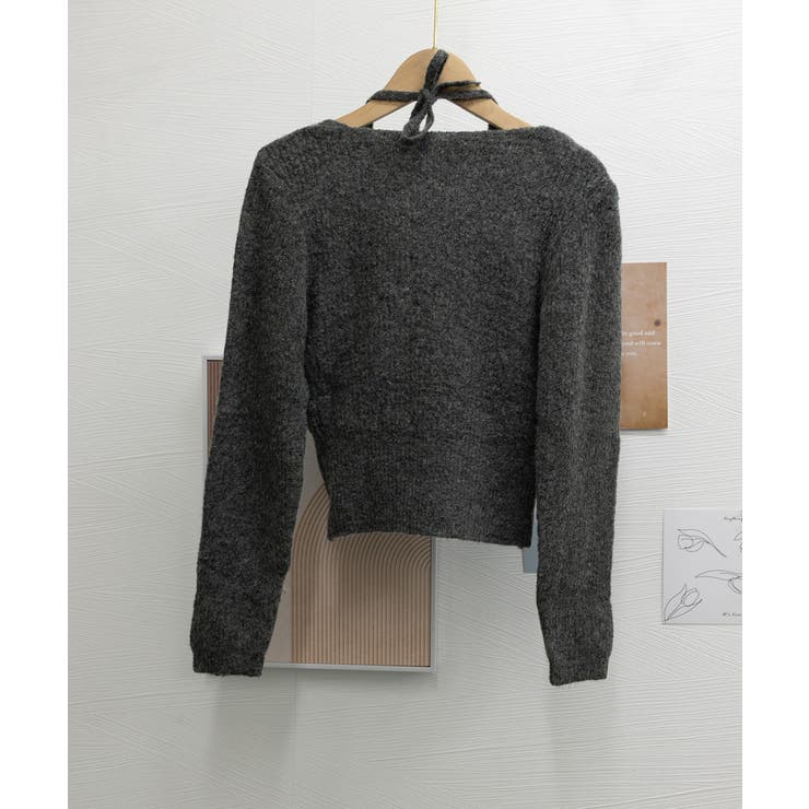 レイヤードニットトップス ホルターネック | Miniministore | 詳細画像13 