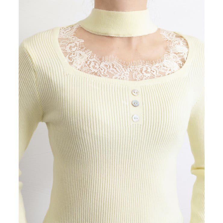 チョーカー風 リブニットトップス 韓国風 | Miniministore | 詳細画像12 