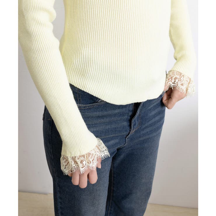 チョーカー風 リブニットトップス 韓国風 | Miniministore | 詳細画像13 