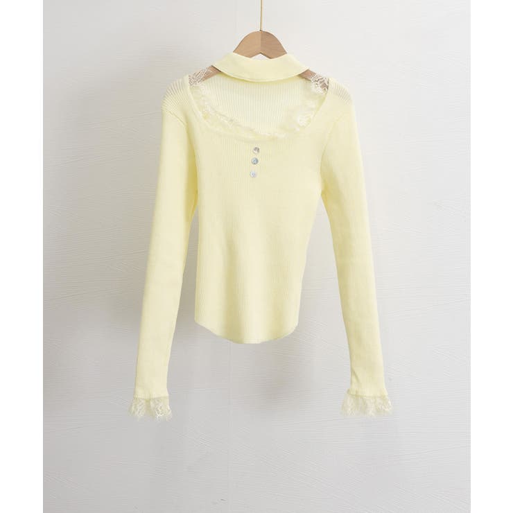 チョーカー風 リブニットトップス 韓国風 | Miniministore | 詳細画像17 