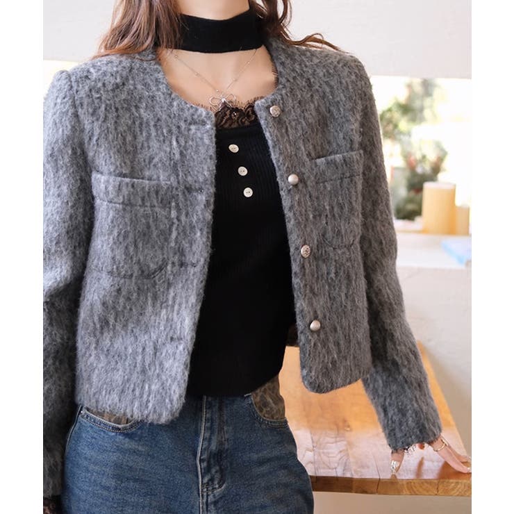 チョーカー風 リブニットトップス 韓国風 | Miniministore | 詳細画像6 