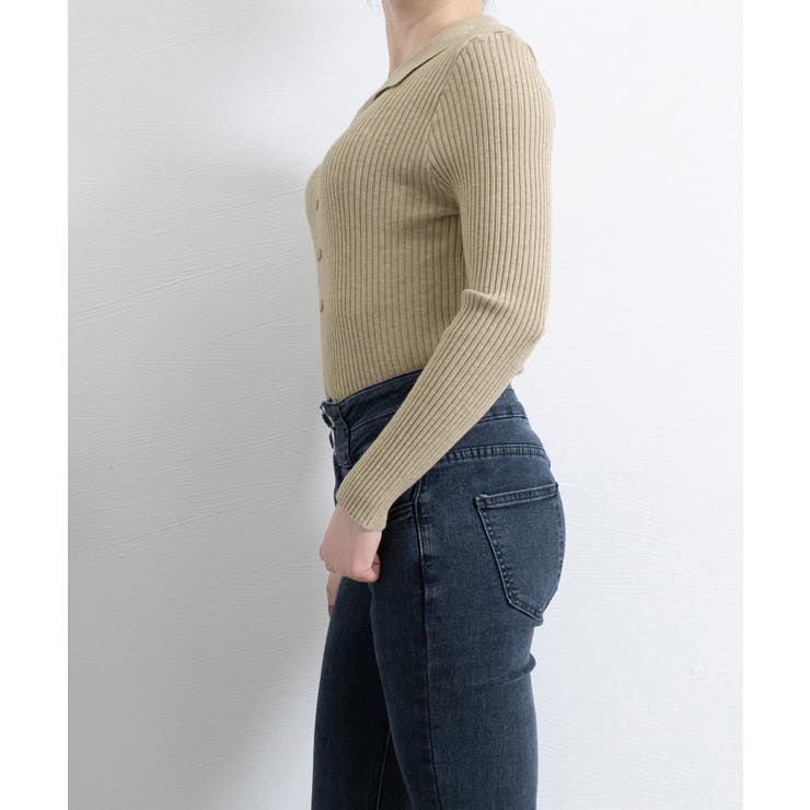 ポロニットトップスきれいめニットセーター | Miniministore | 詳細画像19 