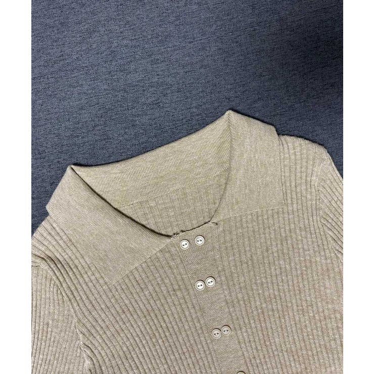 ポロニットトップスきれいめニットセーター | Miniministore | 詳細画像23 