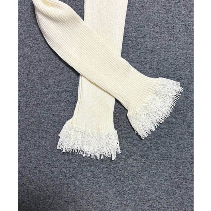 ニットトップス レース切り替えリブニット | Miniministore | 詳細画像18 