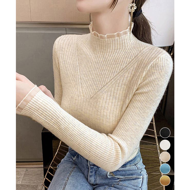 ニットトップス プチハイネックニットソー | Miniministore | 詳細画像1 