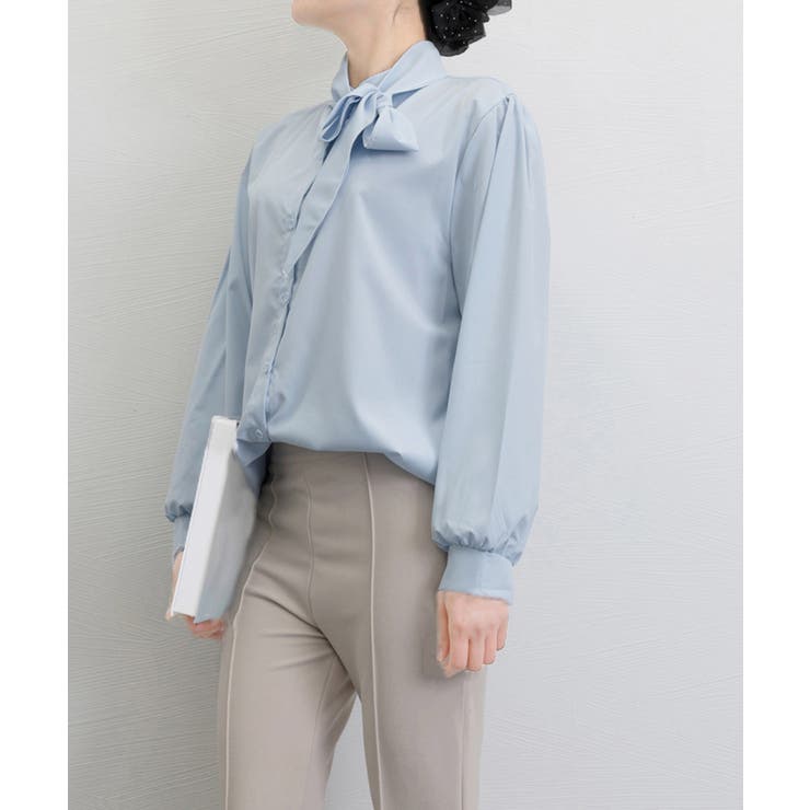 ボウタイブラウスリボンタイシャツブラウス | Miniministore | 詳細画像20 