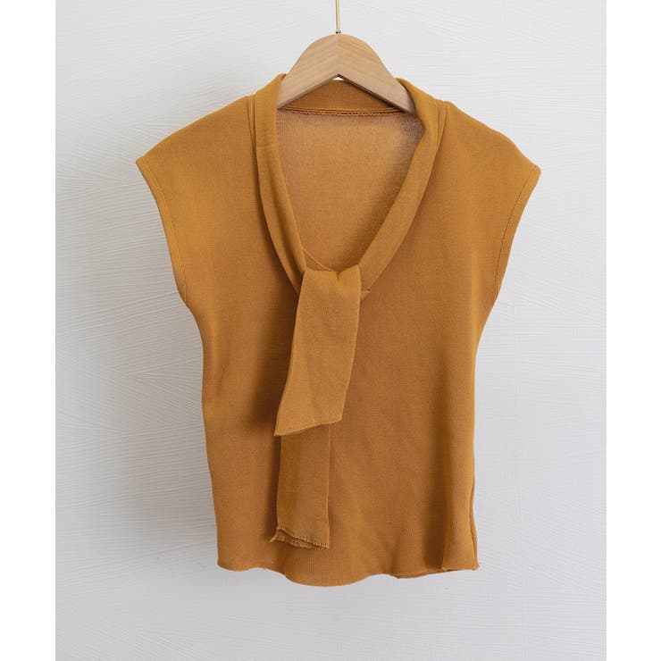 ボウタイサマーニット Vネックトップス | Miniministore | 詳細画像16 