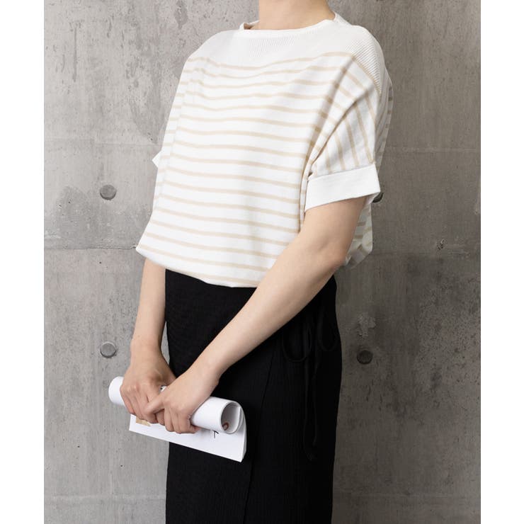 ボーダー柄サマーニット ドルマンスリーブ | Miniministore | 詳細画像10 