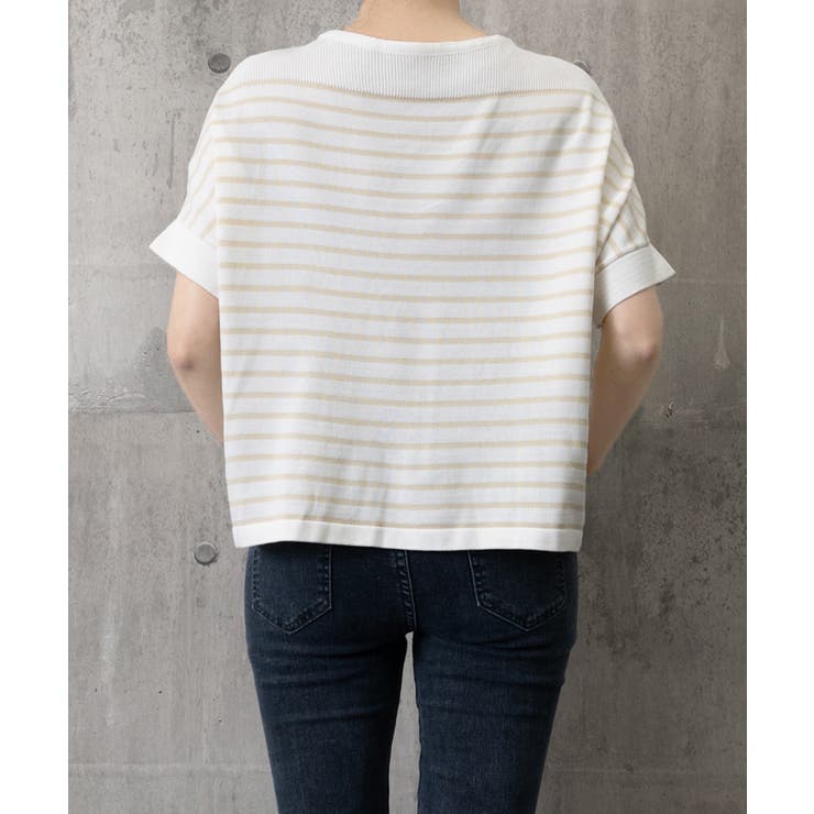 ボーダー柄サマーニット ドルマンスリーブ | Miniministore | 詳細画像16 