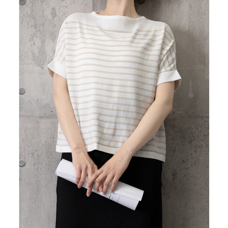 ボーダー柄サマーニット ドルマンスリーブ | Miniministore | 詳細画像8 