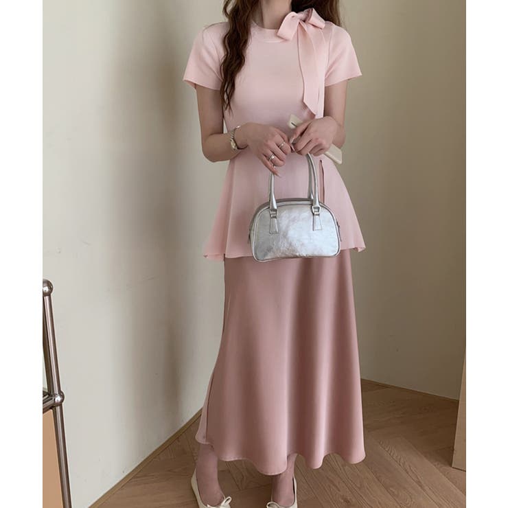 リボン付きニットトップス サイドスリット | Miniministore | 詳細画像14 
