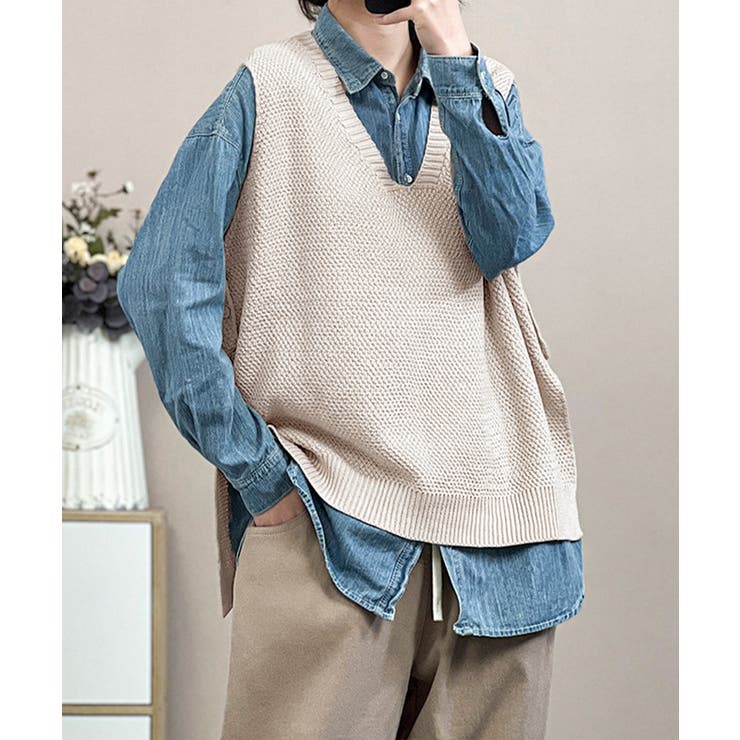 ニットベスト サイドスリット ニットジレ | Miniministore | 詳細画像7 