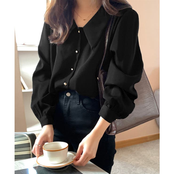 シャツブラウス ゴールドボタン ブラウス | Miniministore | 詳細画像3 