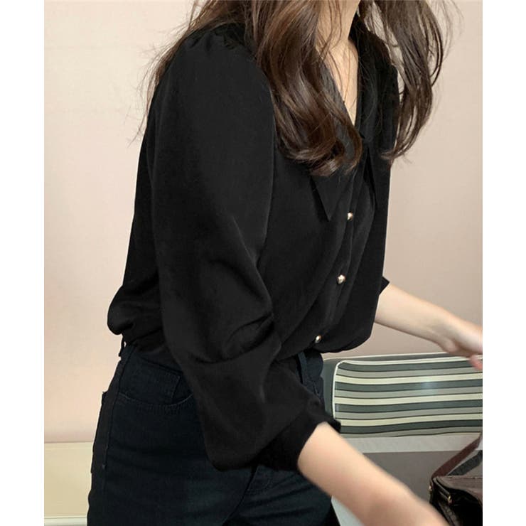 シャツブラウス ゴールドボタン ブラウス | Miniministore | 詳細画像4 