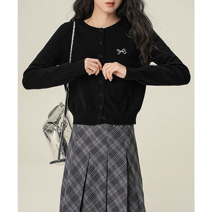 ワンポイントカーディガン リボン刺しゅう | Miniministore | 詳細画像7 