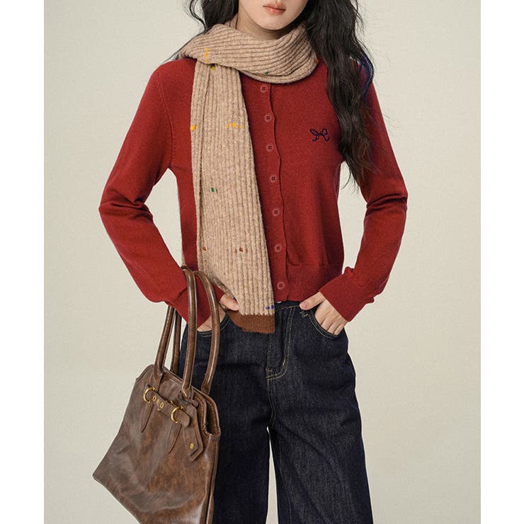 ワンポイントカーディガン リボン刺しゅう | Miniministore | 詳細画像9 