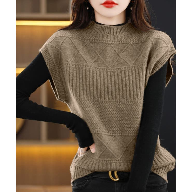 ニットベスト プチハイネック ニットジレ | Miniministore | 詳細画像10 