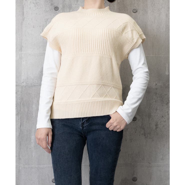 ニットベスト プチハイネック ニットジレ | Miniministore | 詳細画像16 