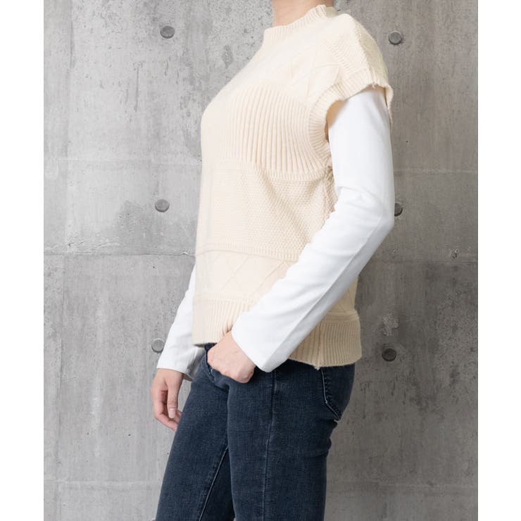ニットベスト プチハイネック ニットジレ | Miniministore | 詳細画像17 