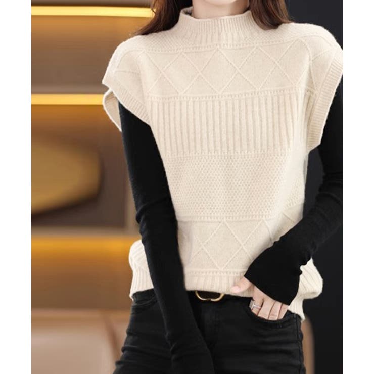 ニットベスト プチハイネック ニットジレ | Miniministore | 詳細画像8 