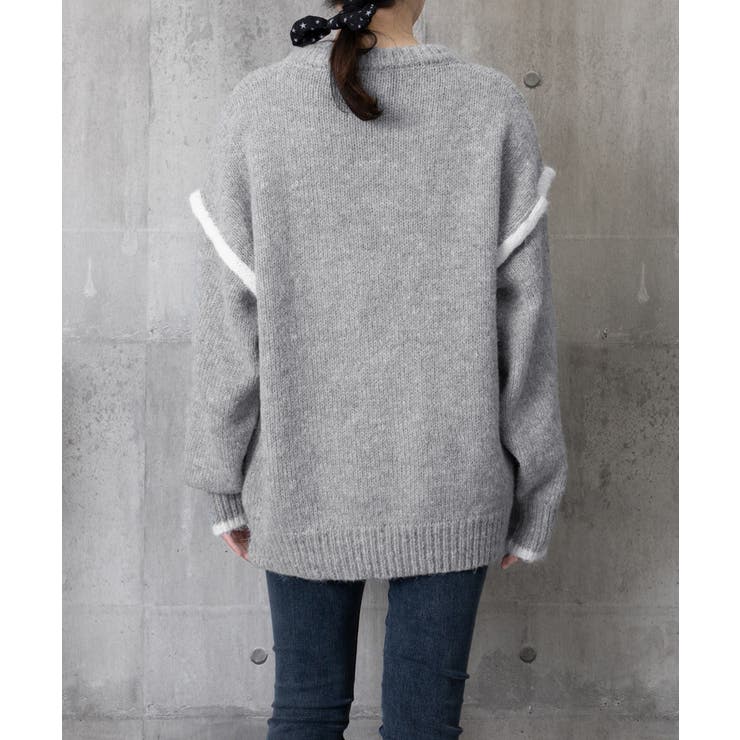 ゆったりニットトップスラウンドネック冬服 | Miniministore | 詳細画像17 