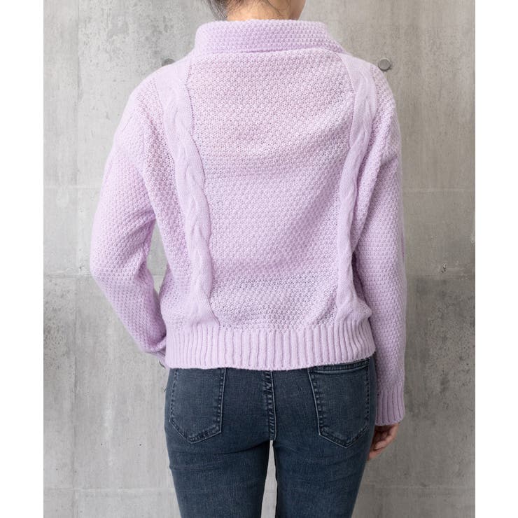 ケーブル編みニットカーディガン ビッグ襟 | Miniministore | 詳細画像19 