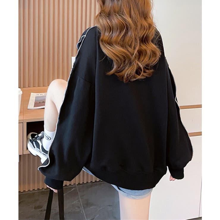 ステッチスウェット ゆったり トレーナー | Miniministore | 詳細画像14 