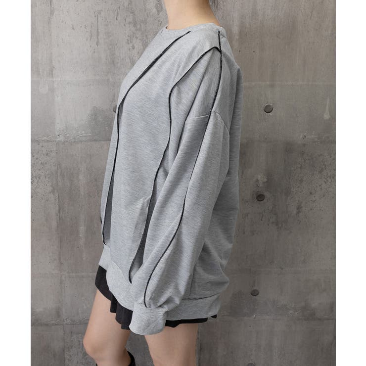 ステッチスウェット ゆったり トレーナー | Miniministore | 詳細画像19 