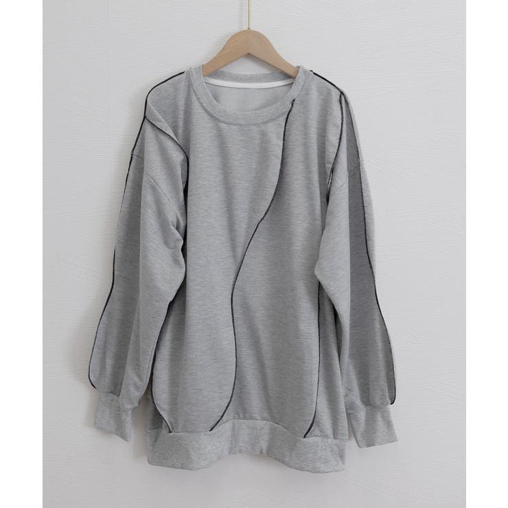 ステッチスウェット ゆったり トレーナー | Miniministore | 詳細画像21 