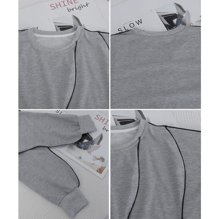 ステッチスウェット ゆったり トレーナー | Miniministore | 詳細画像23 