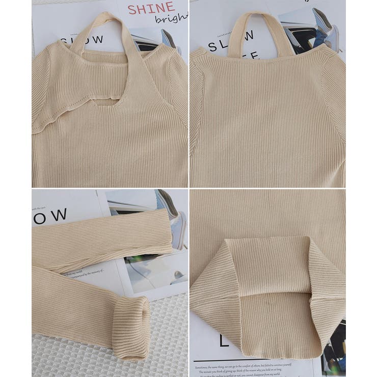 ニットトップス ホルターネックリブニット | Miniministore | 詳細画像19 