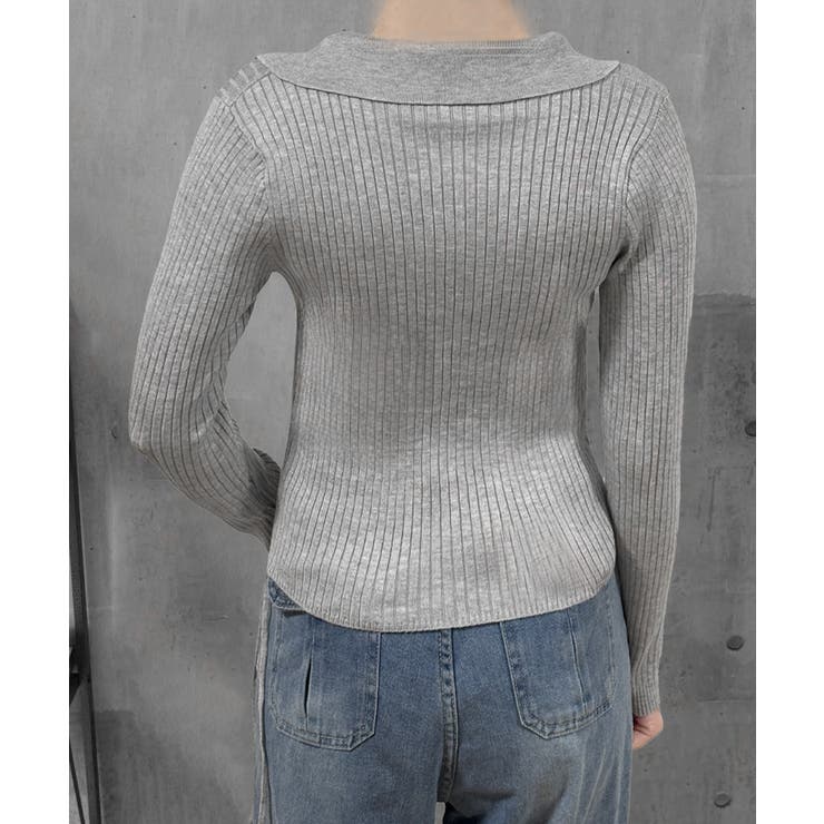 ポロニットドローストリングリブニット薄手 | Miniministore | 詳細画像19 