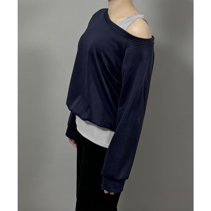 レイヤード風スウェットワンショルダー秋服 | Miniministore | 詳細画像13 