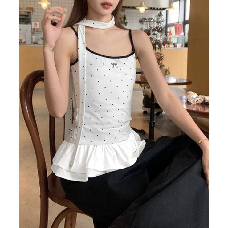 ドット柄キャミソール チョーカー付き夏服 | Miniministore | 詳細画像10 
