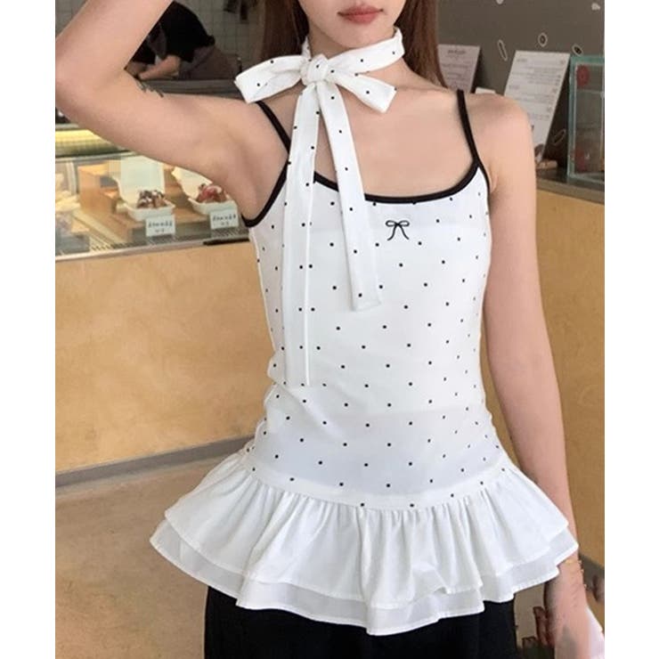 ドット柄キャミソール チョーカー付き夏服 | Miniministore | 詳細画像12 