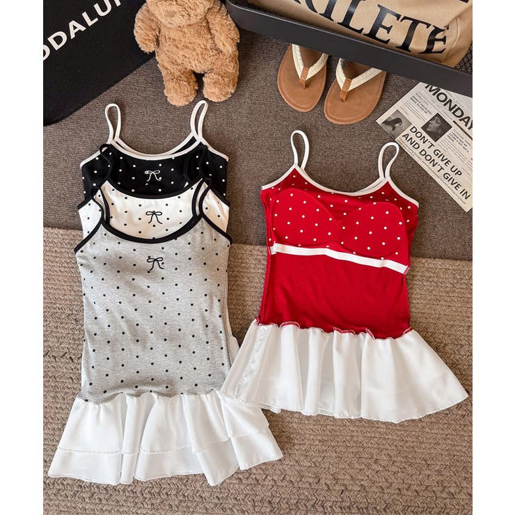 ドット柄キャミソール チョーカー付き夏服 | Miniministore | 詳細画像19 