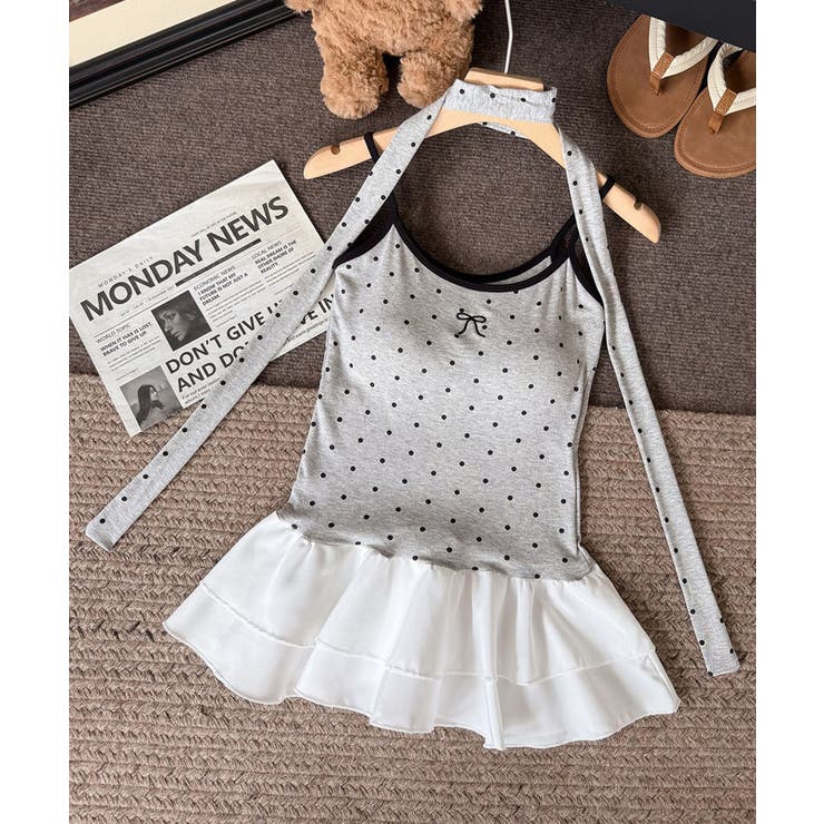 ドット柄キャミソール チョーカー付き夏服 | Miniministore | 詳細画像22 