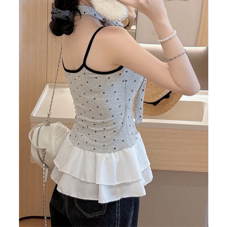 ドット柄キャミソール チョーカー付き夏服 | Miniministore | 詳細画像4 