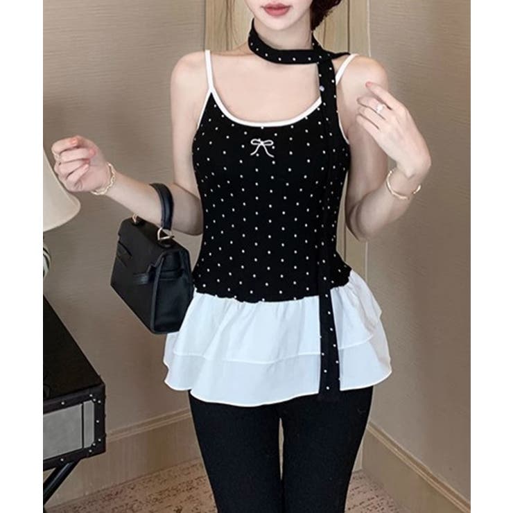 ドット柄キャミソール チョーカー付き夏服 | Miniministore | 詳細画像6 