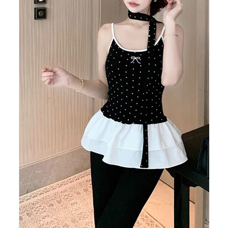 ドット柄キャミソール チョーカー付き夏服 | Miniministore | 詳細画像7 