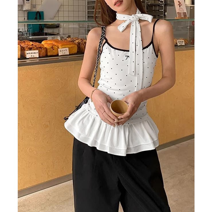 ドット柄キャミソール チョーカー付き夏服 | Miniministore | 詳細画像8 