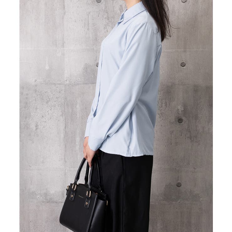 サイドボタンタックシャツブラウス長袖春服 | Miniministore | 詳細画像16 
