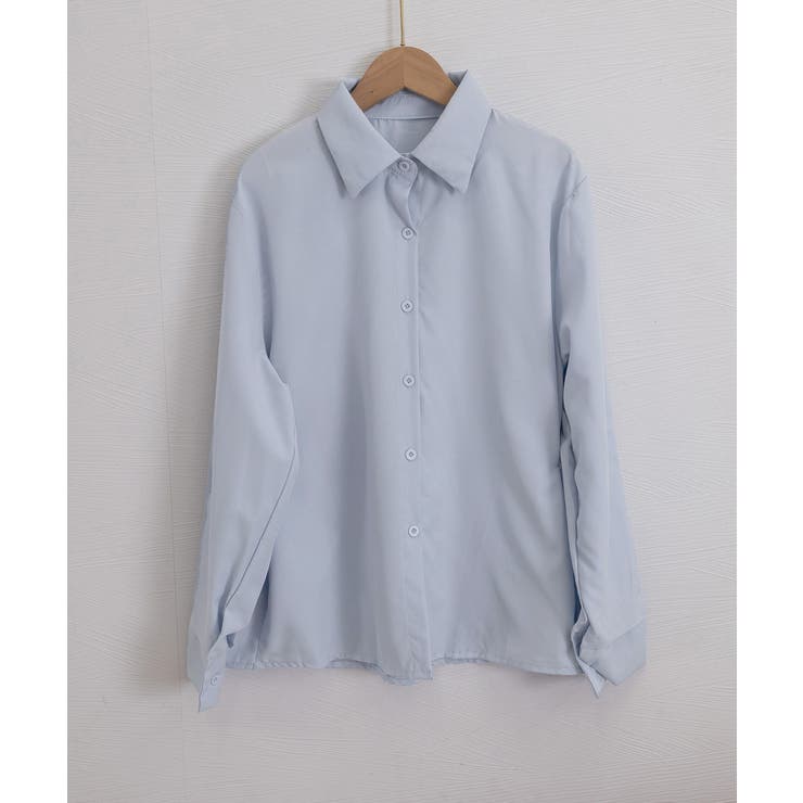 サイドボタンタックシャツブラウス長袖春服 | Miniministore | 詳細画像18 