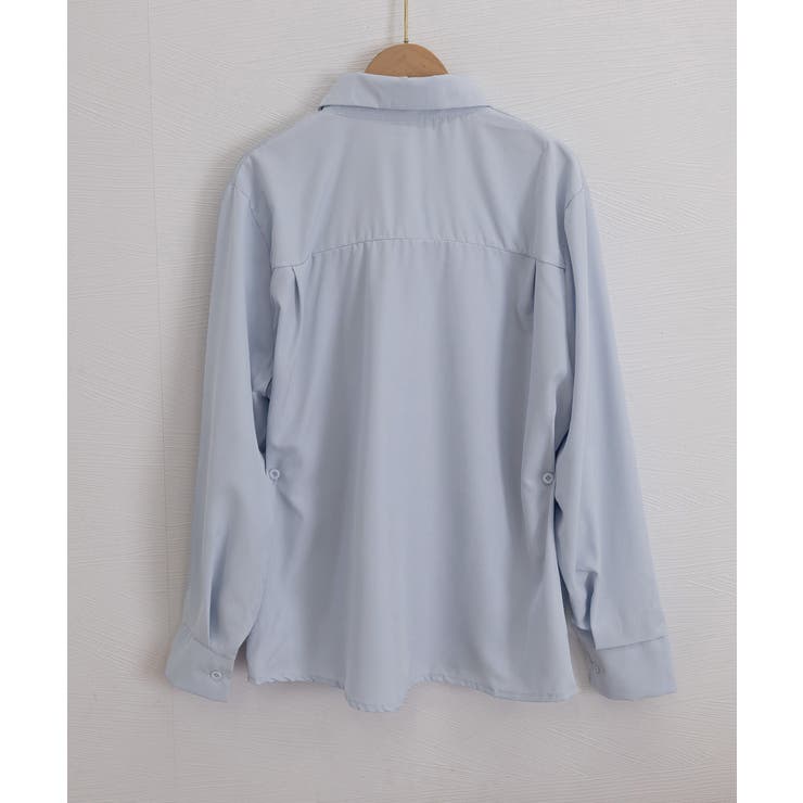 サイドボタンタックシャツブラウス長袖春服 | Miniministore | 詳細画像19 
