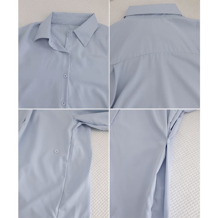 サイドボタンタックシャツブラウス長袖春服 | Miniministore | 詳細画像20 