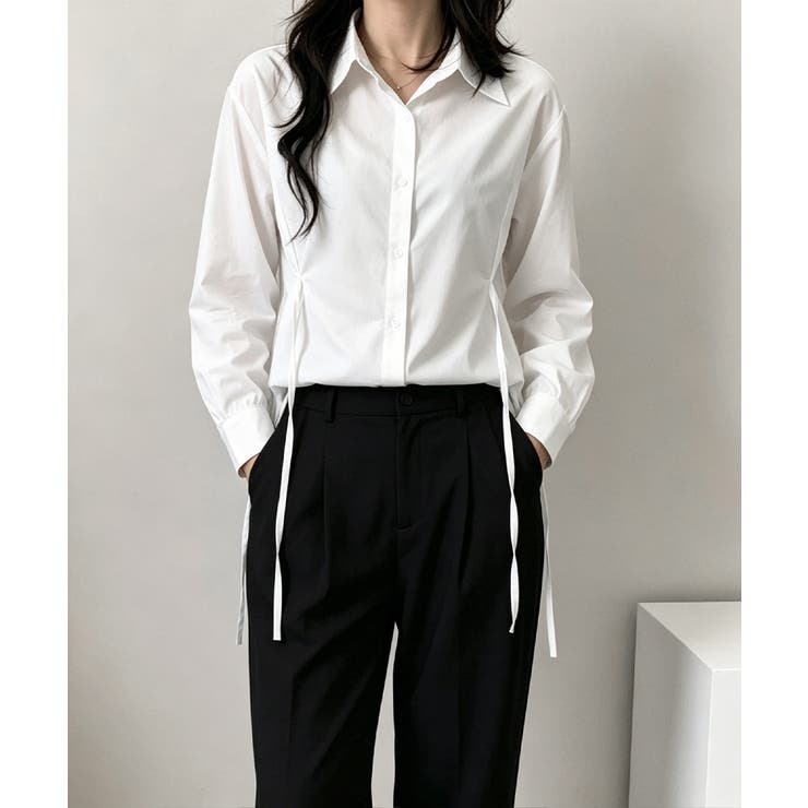 リボンシェイプシャツブラウス レディース | Miniministore | 詳細画像10 