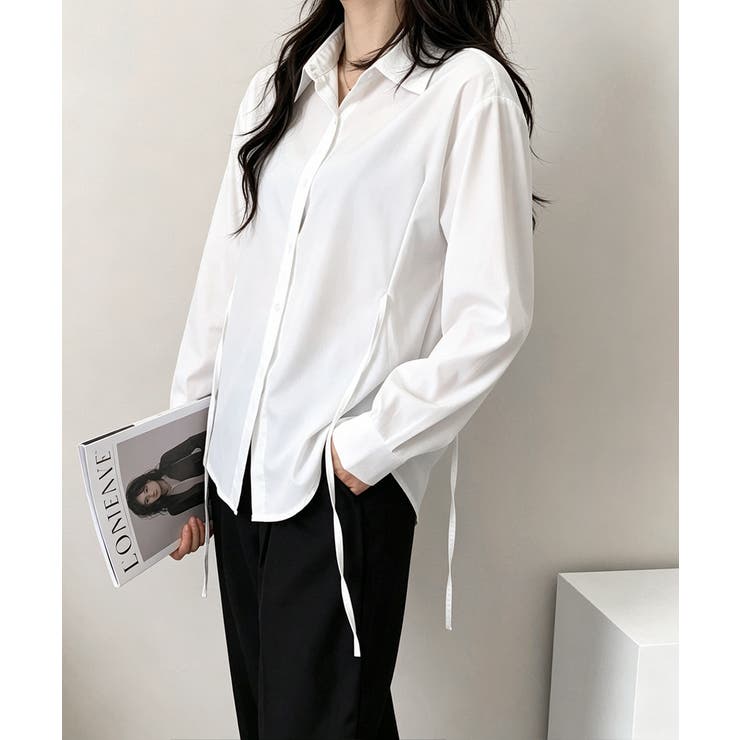 リボンシェイプシャツブラウス レディース | Miniministore | 詳細画像11 