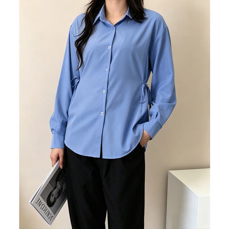 リボンシェイプシャツブラウス レディース | Miniministore | 詳細画像2 