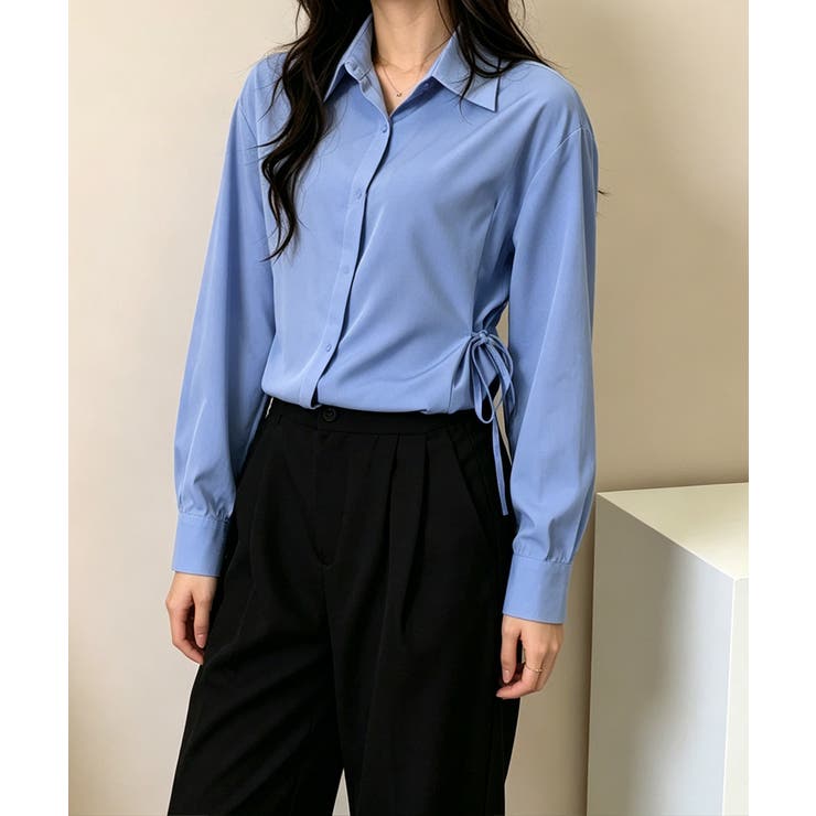 リボンシェイプシャツブラウス レディース | Miniministore | 詳細画像4 